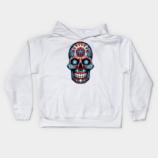 4th of July Holiday Patriotic Skull Candy Kids Hoodie